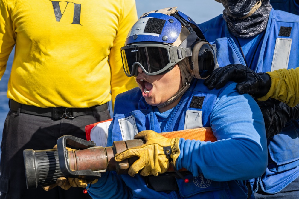 USS Iwo Jima Sailors Take Part in an Aviation Training Team Evolution