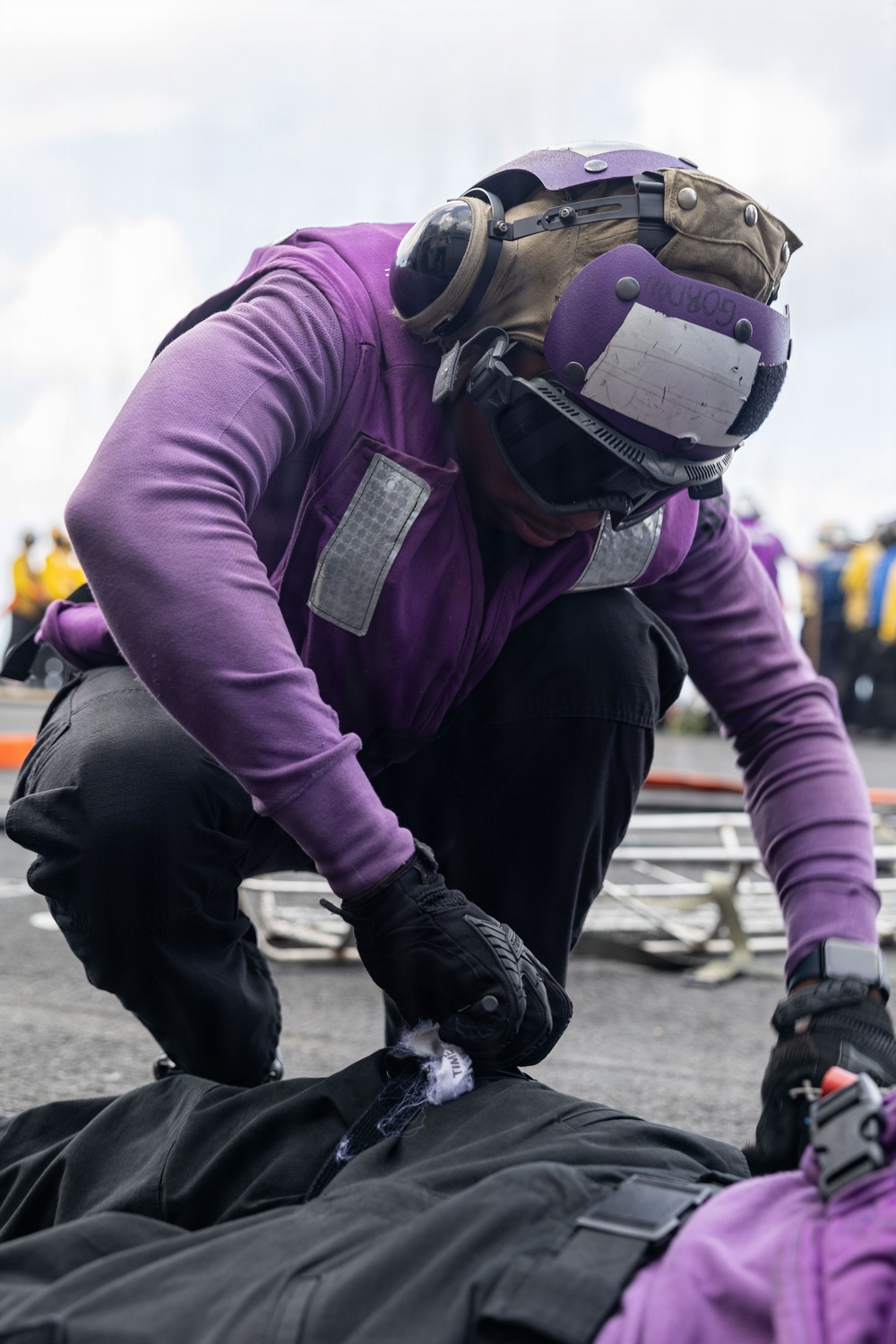 USS Iwo Jima Sailors Take Part in an Aviation Training Team Evolution