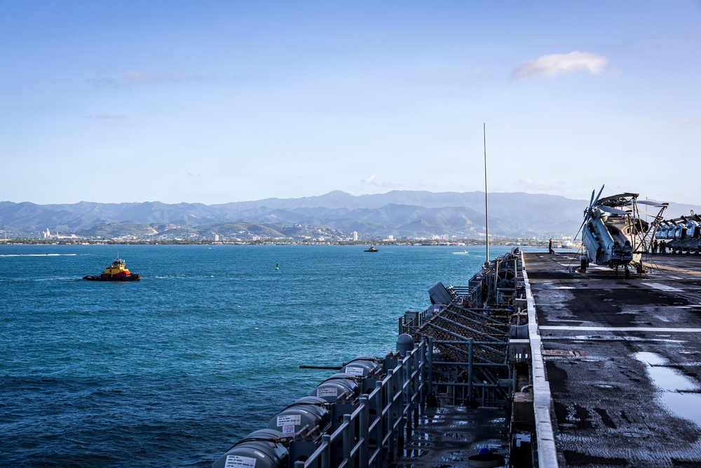 USS Iwo Jima Arrives In Ponce, Puerto Rico