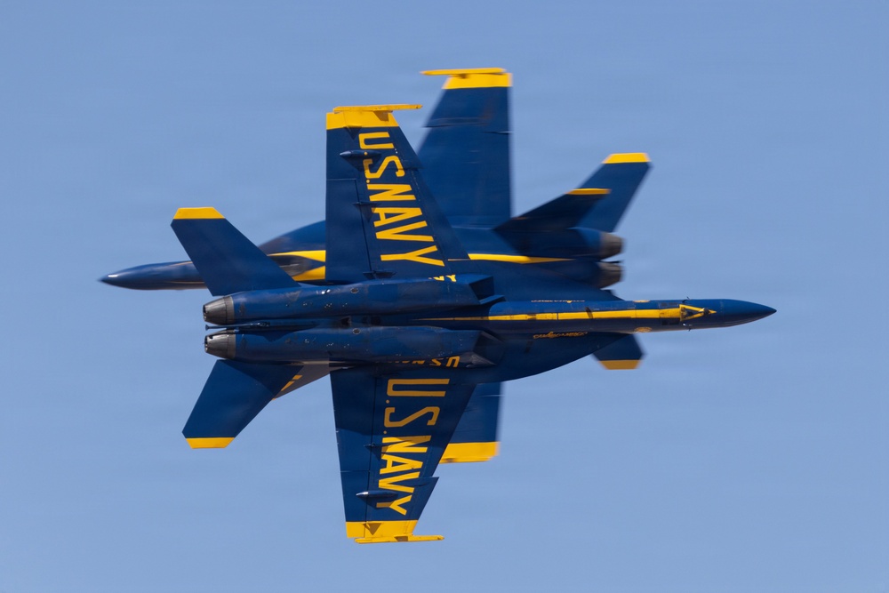 The U.S. Navy Blue Angels fly over Luke Air Force Base