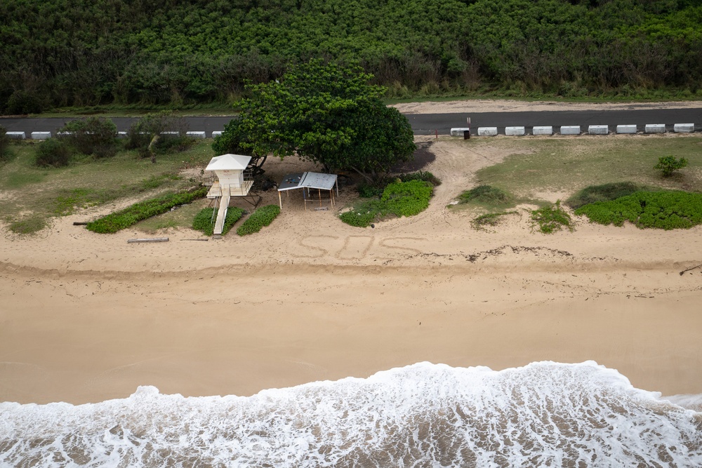 Coast Guard conducts overflights of impacted areas following flash floods on Oahu