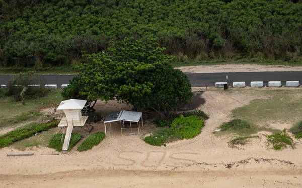 Coast Guard conducts overflights of impacted areas following flash floods on Oahu