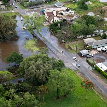 Coast Guard conducts overflights of impacted areas following flash floods on Oahu