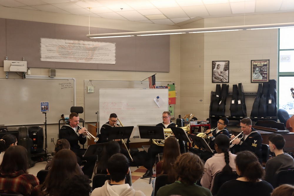Navy Band Northeast performs at Bedford High School