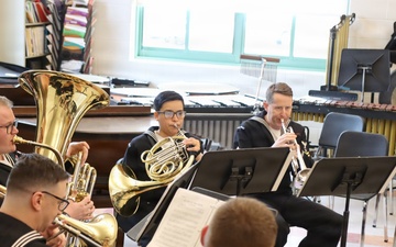 Navy Band Northeast performs at Bedford High School