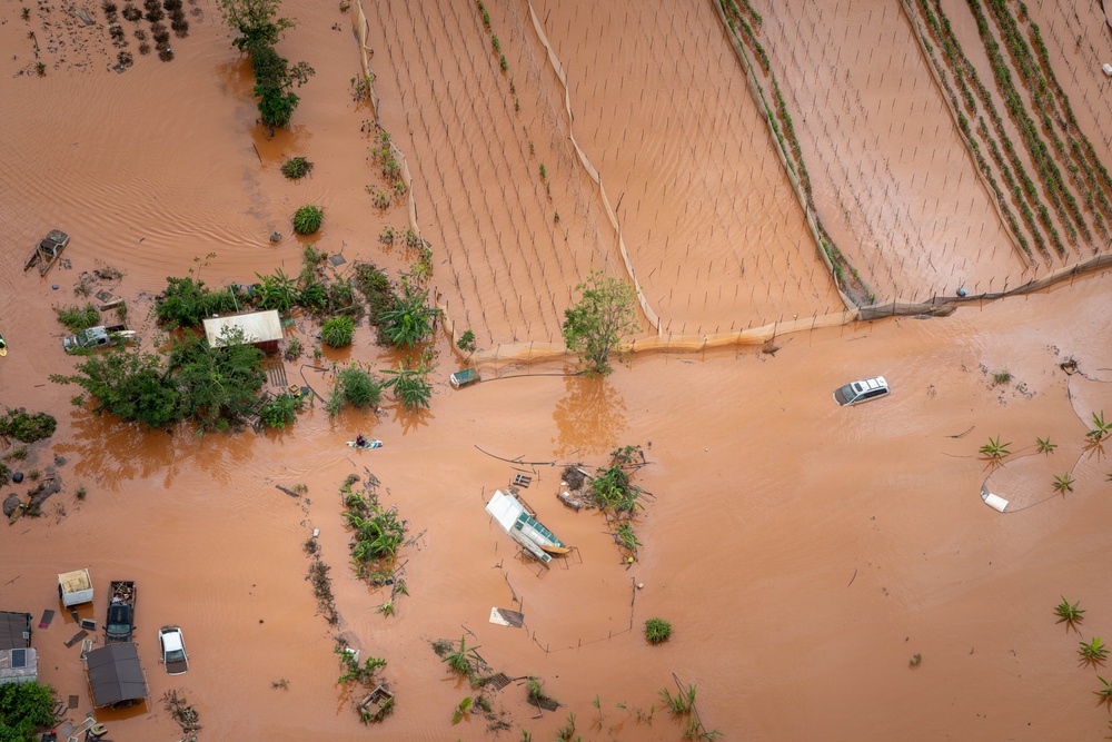 Army Black Hawk Crew Documents Storm-Damaged Infrastructure