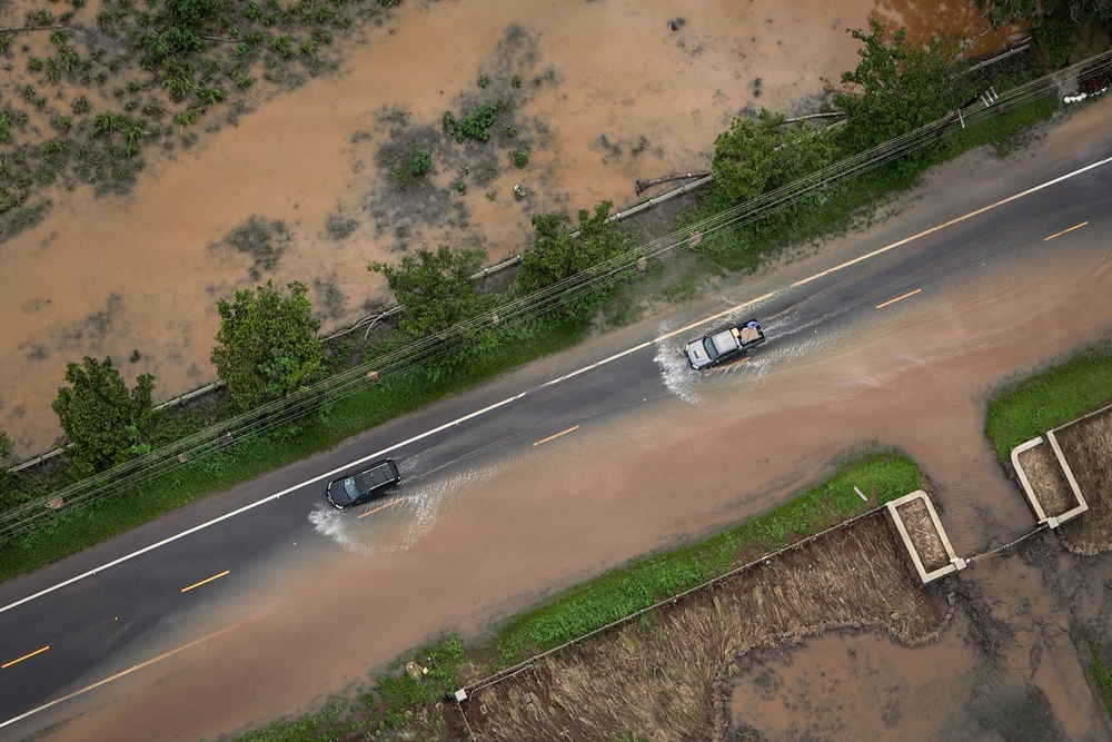 Army Black Hawk Crew Documents Storm-Damaged Infrastructure