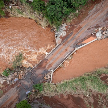 Army Black Hawk Crew Documents Storm-Damaged Infrastructure
