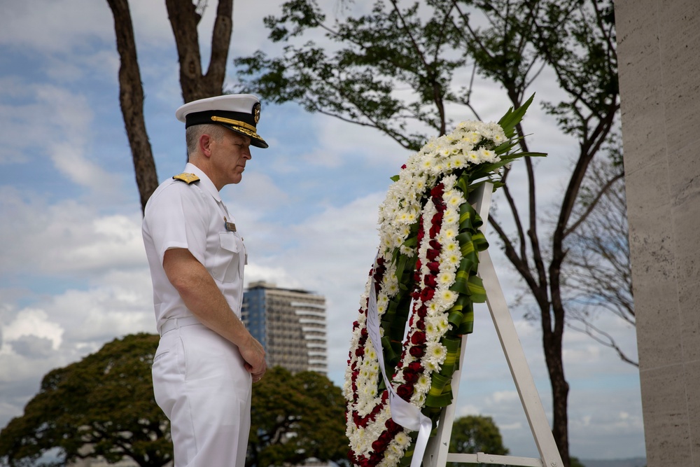 U.S. 7th Fleet Participates in Wreath Laying Ceremony at Manila American Cemetery and Memorial