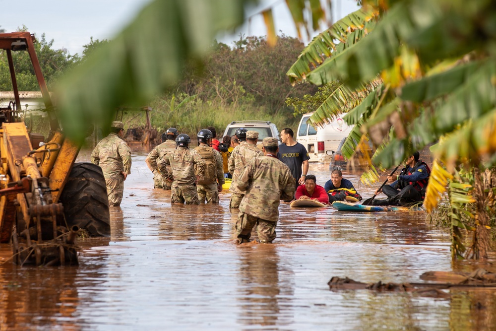 Hawaii National Guard CERFP Conducts Flood Search and Recovery Mission