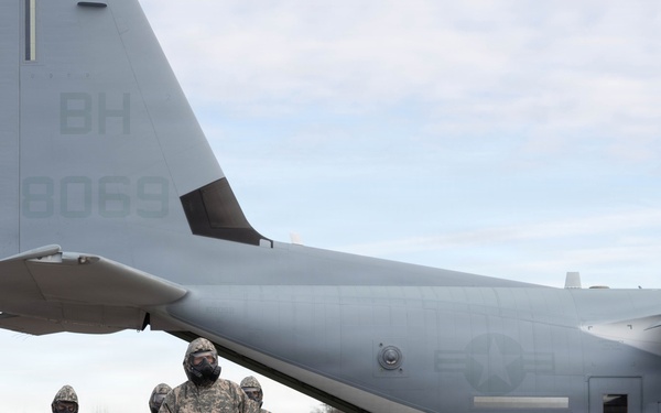 CORE26 | U.S. Marines with VMGR-252 and MWSS-273 conduct CBRN drills in Norway