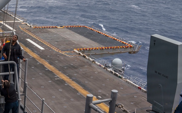 Signal Flags Hoist onboard USS Tripoli