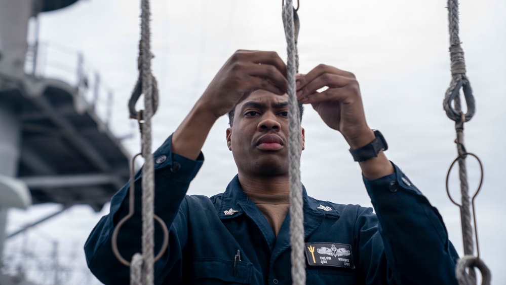 Signal Flags Hoist onboard USS Tripoli