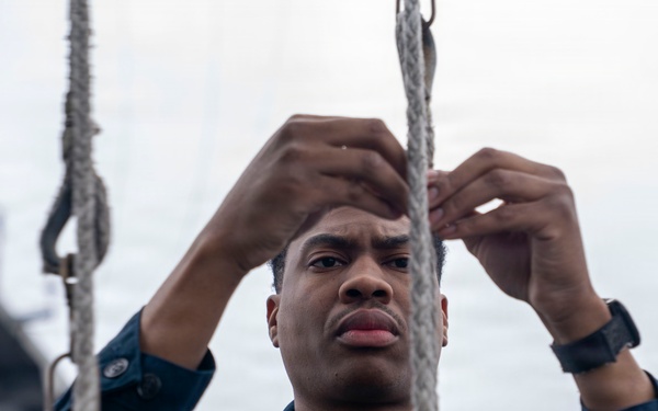 Signal Flags Hoist onboard USS Tripoli