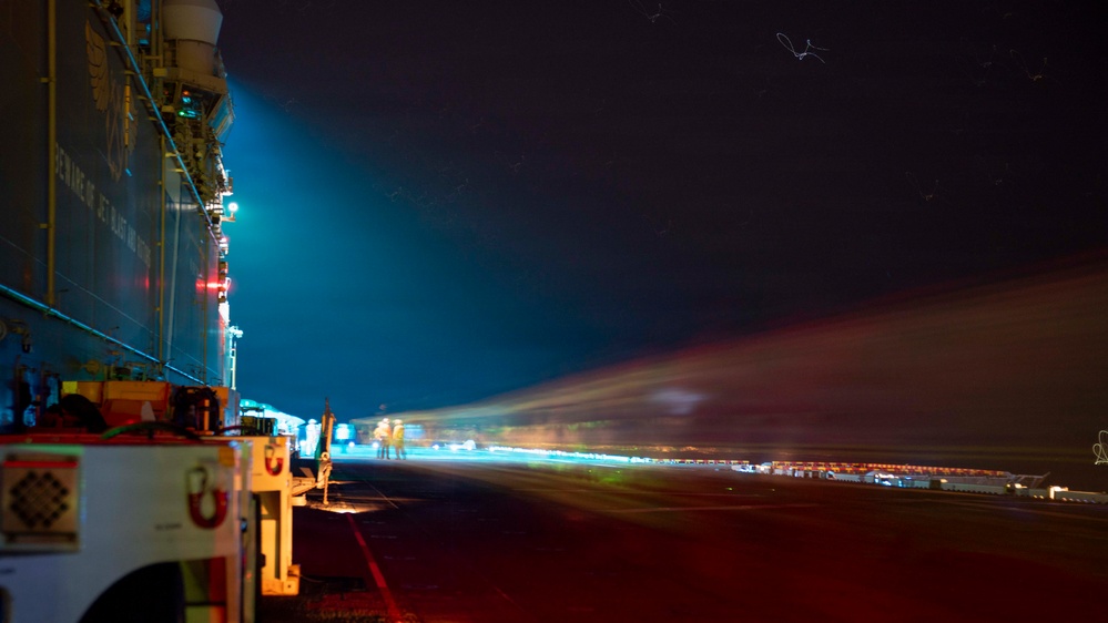 Night Flight ops onboard USS Tripoli