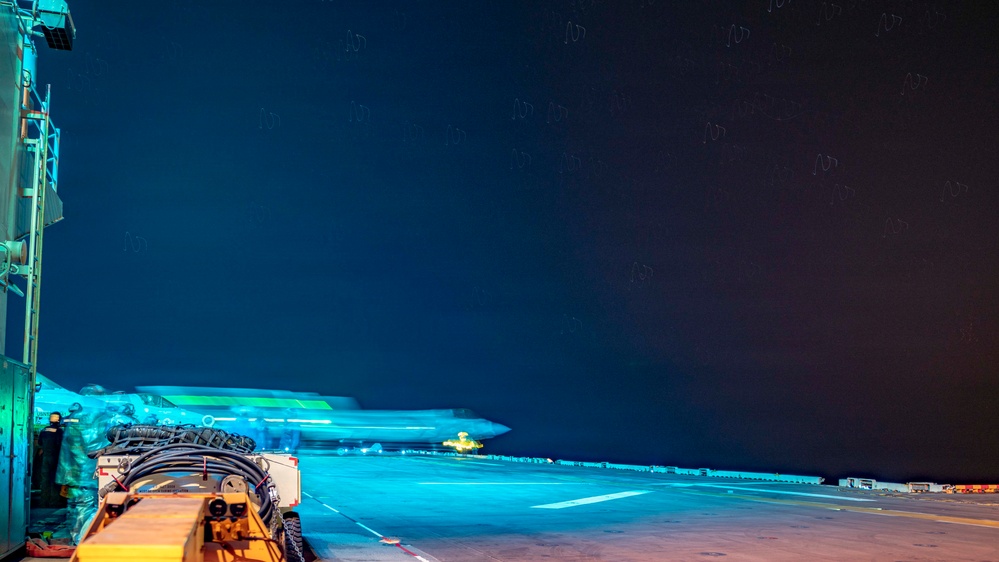 Night Flight ops onboard USS Tripoli