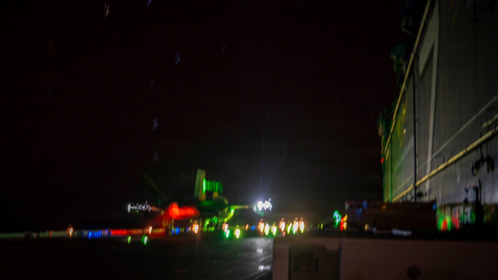 Night Flight ops onboard USS Tripoli