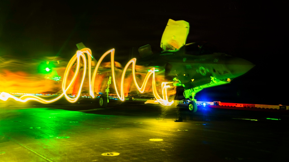 Night Flight ops onboard USS Tripoli