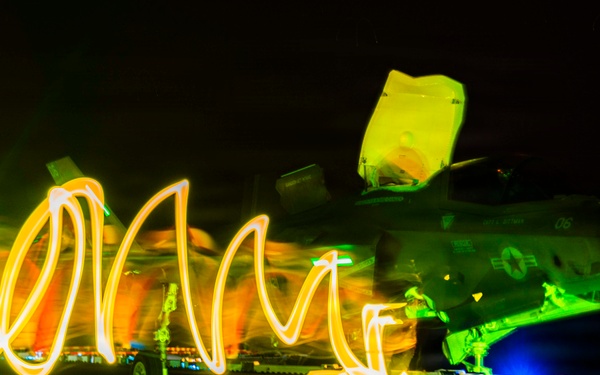 Night Flight ops onboard USS Tripoli