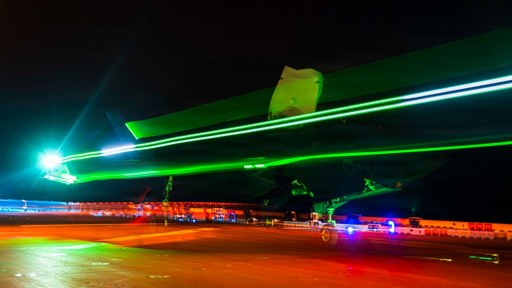 Night Flight ops onboard USS Tripoli