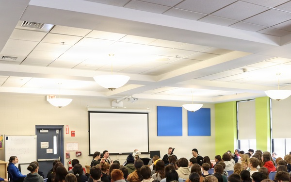 Navy Band Northeast performs and leads educational clinic at Hudson Memorial School