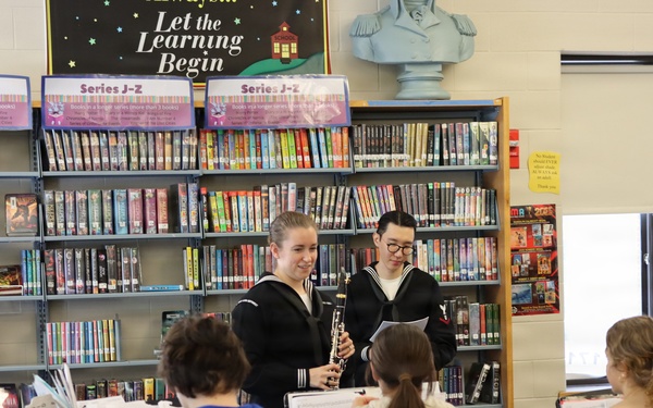 Navy Band Northeast performs and leads educational clinic at Hudson Memorial School