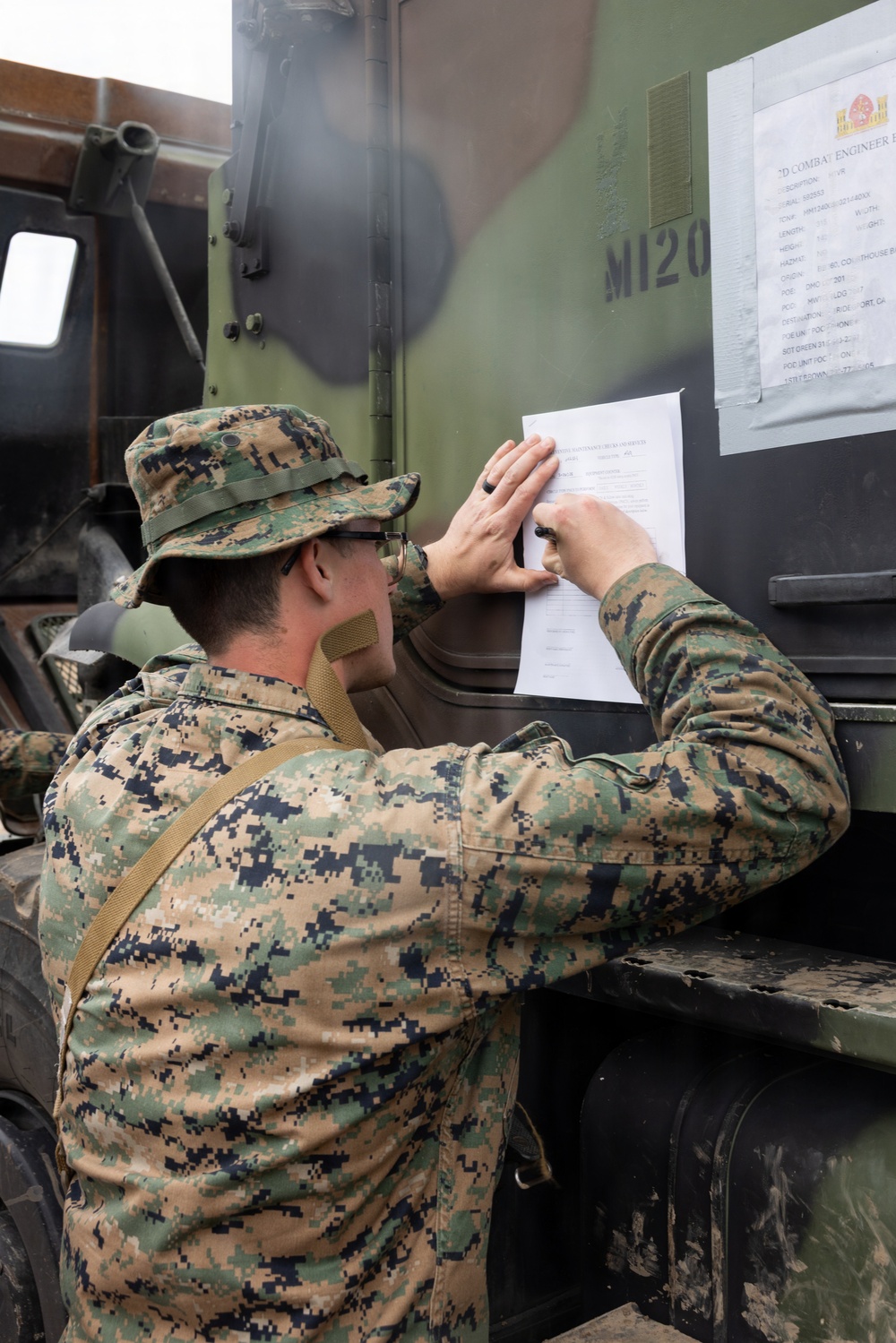 MTX 2-26: U.S. Marines with 2nd Combat Engineer Battalion prepare equipment and support fellow Marines