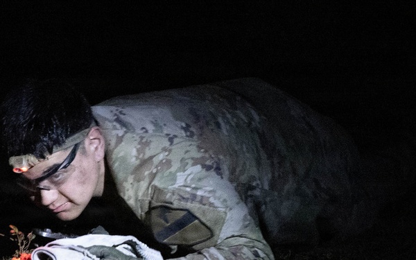 1st Battalion, 12th Cavalry Regiment endure challenges at night during Cavalry Spur Ride
