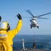 USS Pinckney Conducts a Replenishment-at-Sea During Operation Epic Fury