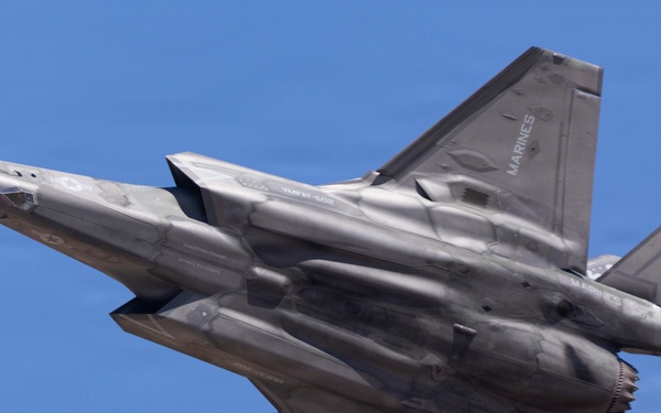 A U.S. Marine Corps F-35B performs during Luke Days 2026