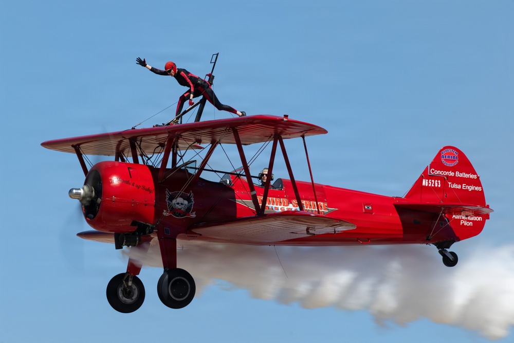 Wingwalker over the skies of Luke Air Force Base