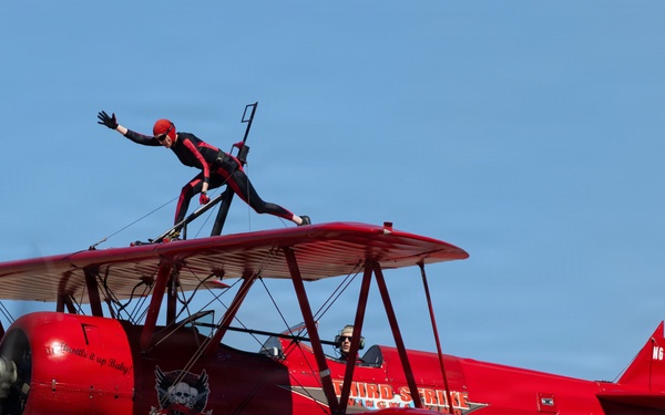 Wingwalker over the skies of Luke Air Force Base