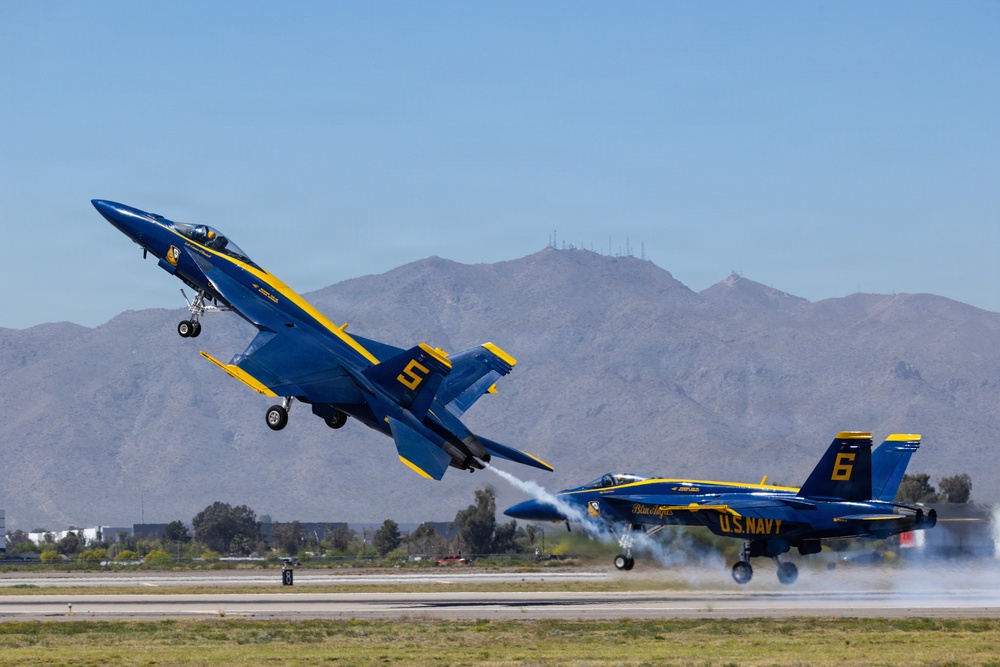 U.S. Navy Blue Angels Take to the Skies Over Luke Air Force Base