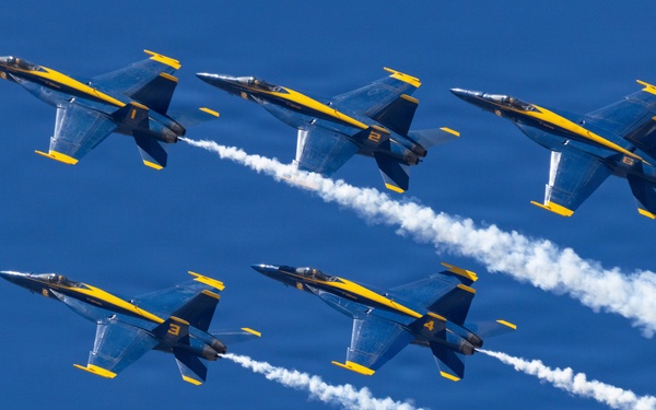 U.S. Navy Blue Angels Take to the Skies Over Luke Air Force Base