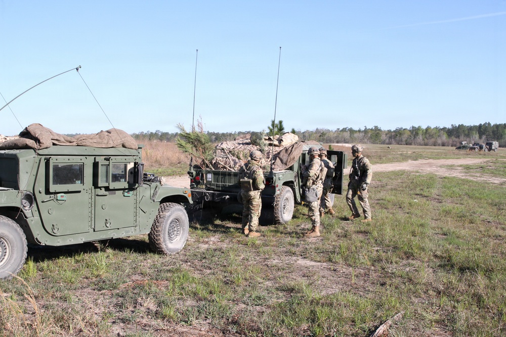 3-265 Air Defense Artillery Soldiers conduct training at the Box at JRTC