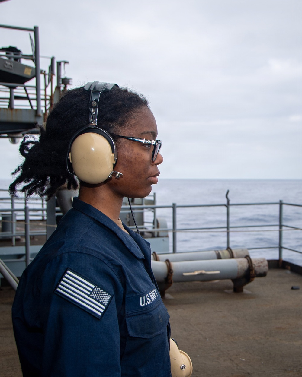 Nimitz Sailor Stands Watch