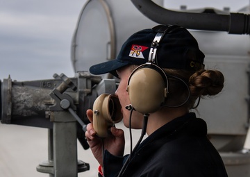 Nimitz Sailor Stands Watch