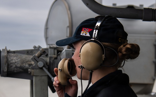 Nimitz Sailor Stands Watch