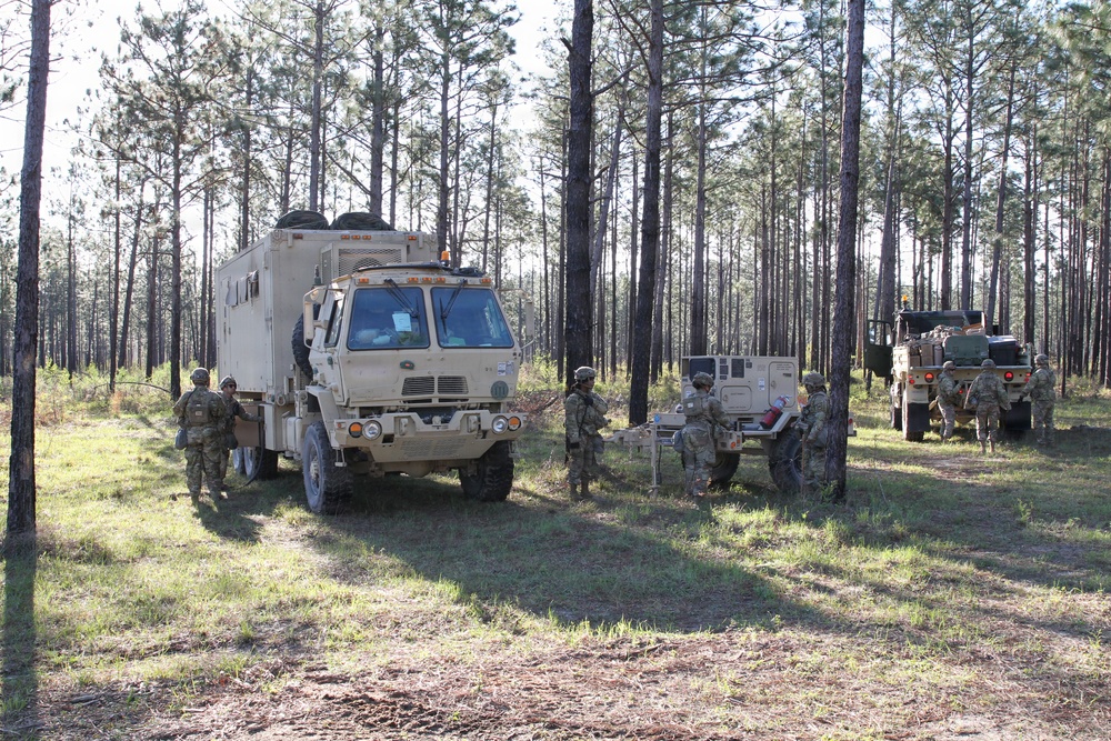 3-265 Air Defense Artillery Soldiers conduct training at the Box at JRTC