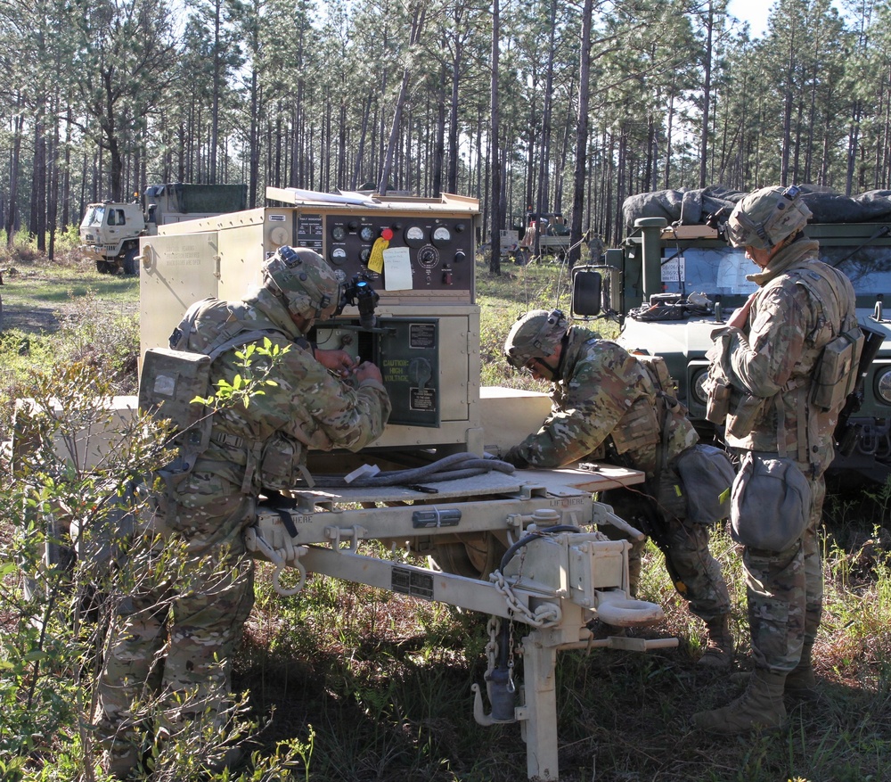 3-265 Air Defense Artillery Soldiers conduct training at the Box at JRTC