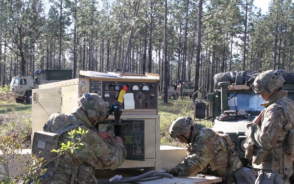 3-265 Air Defense Artillery Soldiers conduct training at the Box at JRTC
