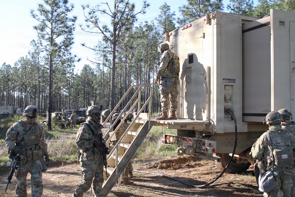 3-265 Air Defense Artillery Soldiers conduct training at the Box at JRTC