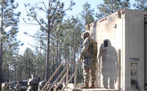 3-265 Air Defense Artillery Soldiers conduct training at the Box at JRTC