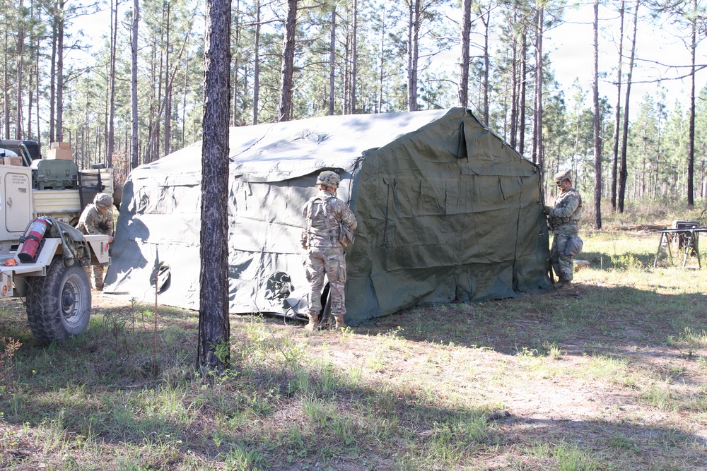 3-265 Air Defense Artillery Soldiers conduct training at the Box at JRTC