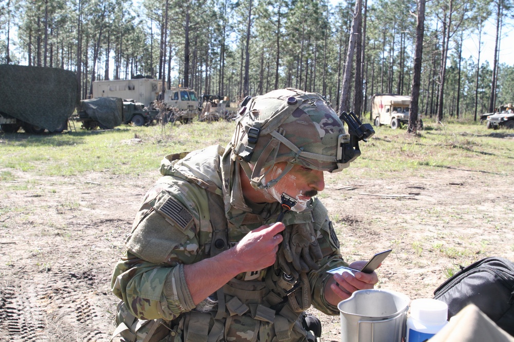 3-265 Air Defense Artillery Soldiers conduct training at the Box at JRTC