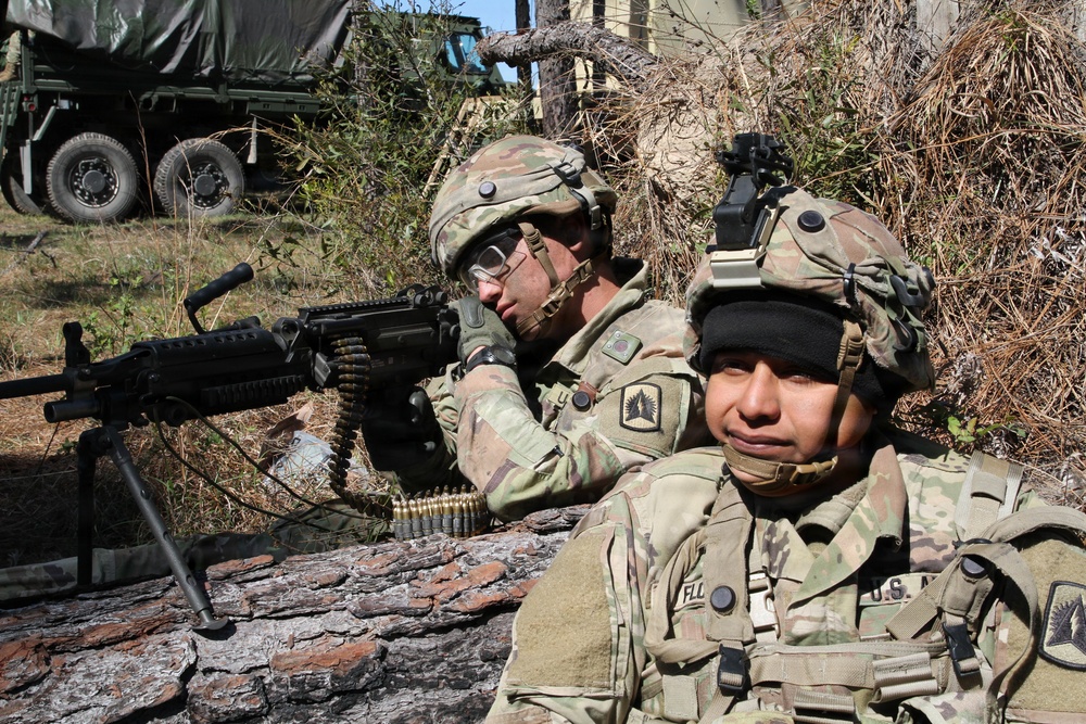 3-265 Air Defense Artillery Soldiers conduct training at the Box at JRTC