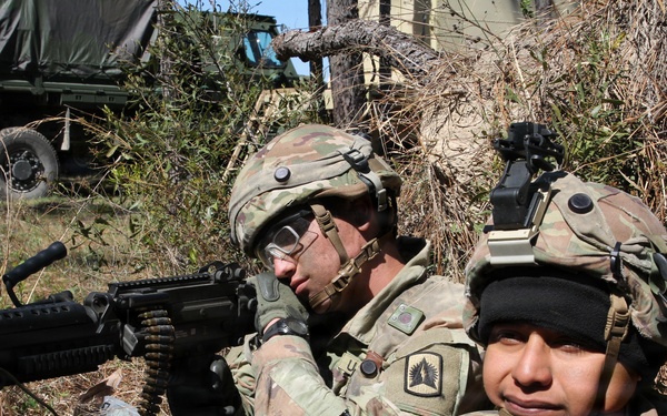 3-265 Air Defense Artillery Soldiers conduct training at the Box at JRTC
