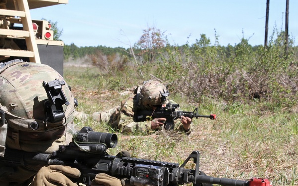 3-265 Air Defense Artillery Soldiers conduct training at the Box at JRTC