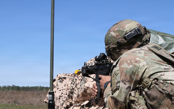 3-265 Air Defense Artillery Soldiers conduct training at the Box at JRTC