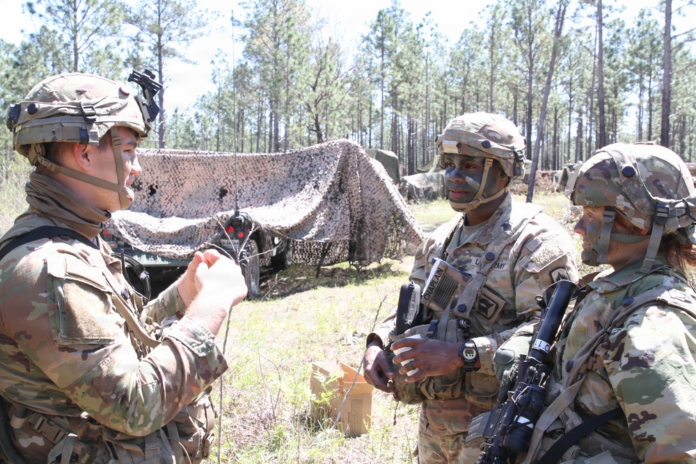 3-265 Air Defense Artillery Soldiers conduct training at the Box at JRTC